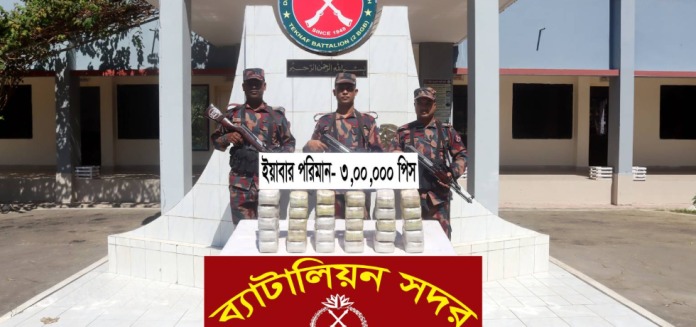 মিয়ানমার থেকে আসছিল ৩ লাখ ইয়াবা, জব্দ করলো বিজিবি