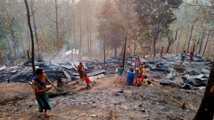 রাঙামাটির দুর্গম এলাকায় অগ্নিকান্ডে পুড়ল ৪ ঘর