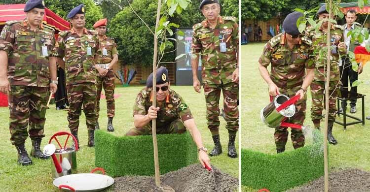 বাংলাদেশ সেনাবাহিনীর বৃক্ষরোপণ অভিযান উদ্বোধন করলেন সেনাপ্রধান