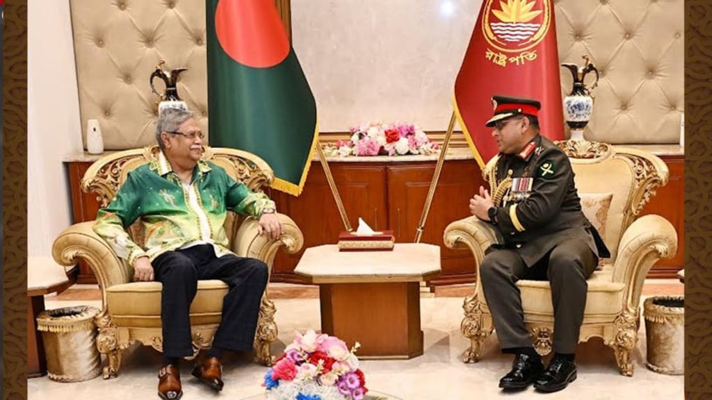 রাষ্ট্রপতির সঙ্গে নবনিযুক্ত সেনাবাহিনী প্রধানের সৌজন্য সাক্ষাৎ