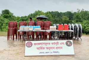 খাগড়াছড়ির পানছড়িতে অসহায়দের মাঝে ৩ বিজিবির মানবিক সহায়তা