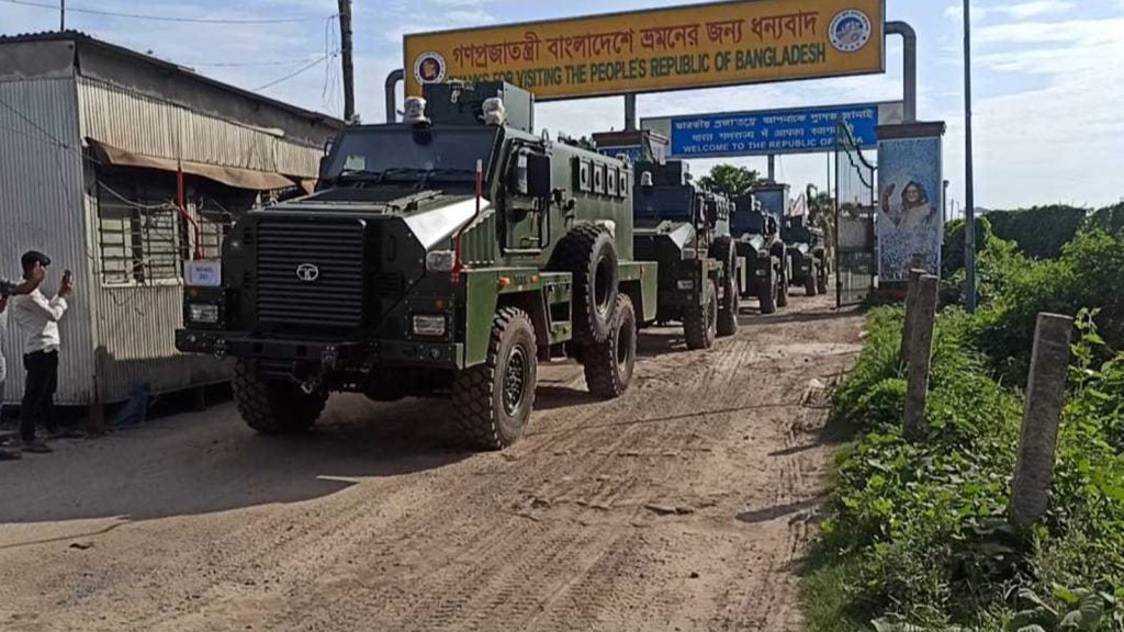 বেনাপোল দিয়ে আমদানি হলো সেনাবাহিনীর বিশেষ সামরিক যান