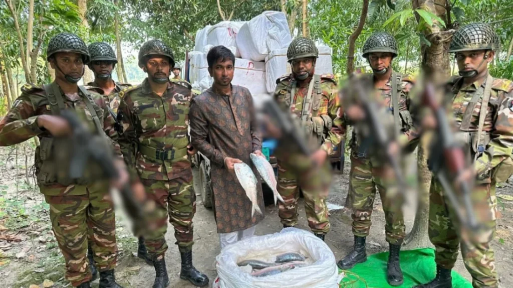 ত্রিপুরায় পাচারের সময় ১ টনেরও বেশি ইলিশ জব্দ করল সেনাবাহিনী