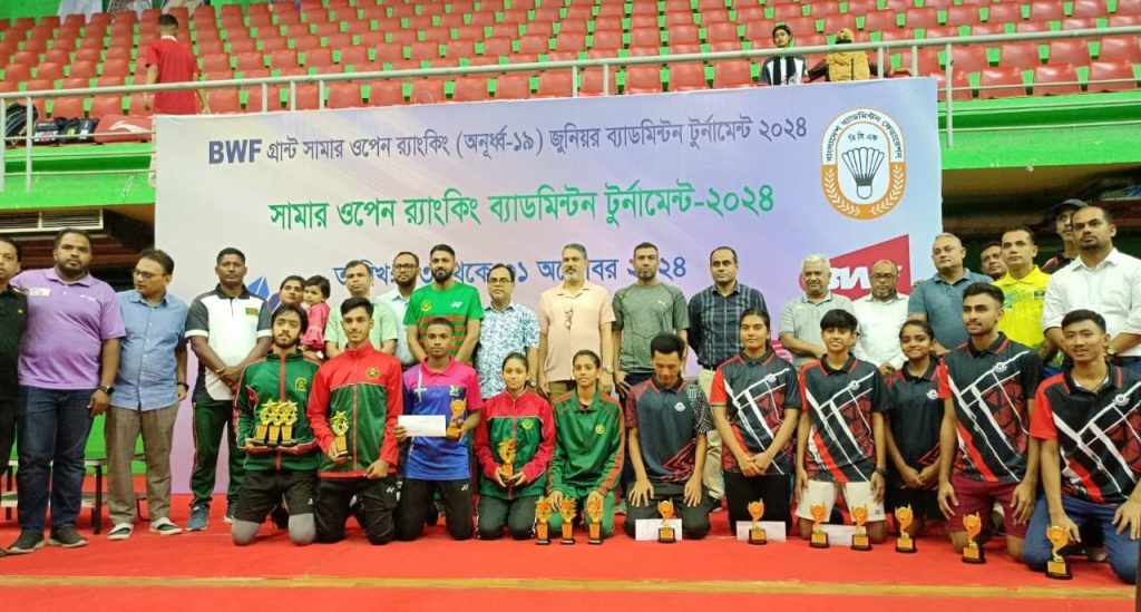 গ্রান্ড সামার ওপেন র্যাংকিং অনূর্ধ্ব-১৯ জুনিয়র ব্যাডমিন্টন টুর্নামেন্টে প্রথম স্থান সেনাবাহিনীর