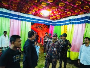 দূর্গা পূজা উপলক্ষে বিভিন্ন মন্ডপে নিরাপত্তা প্রদান করছে ৪৩ বিজিবি