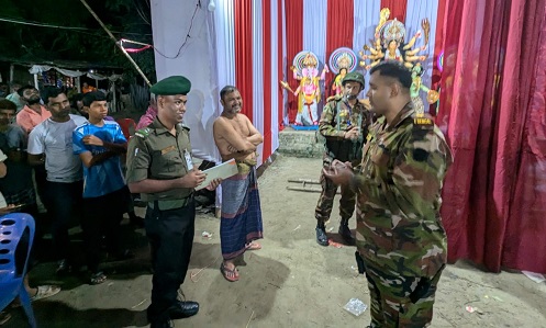 ময়মনসিংহের গফরগাঁওয়ে নির্বিঘ্নে পূজা উদযাপনের আহবান সেনাবাহিনীর