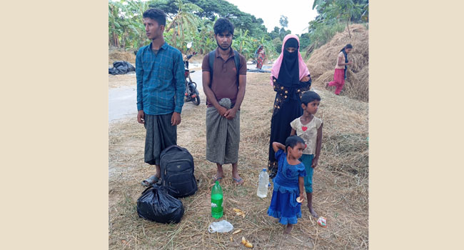 নাইক্ষ্যংছড়ি সীমান্ত দিয়ে অনুপ্রবেশকালে ৫ রোহিঙ্গা আটক, পরে পুশব্যাক
