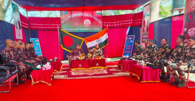 বেনাপোলে বিজিবি-বিএসএফের পতাকা বৈঠক অনুষ্ঠিত