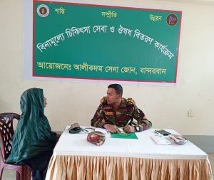 আলীকদম জোন কর্তৃক অসহায় ও দুস্থ পরিবারের মাঝে বিনামূল্যে চিকিৎসা সেবা ও ঔষুধ বিতরণ 