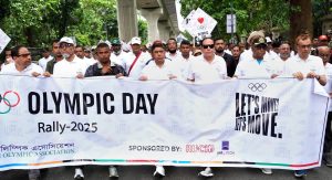 আন্তর্জাতিক অলিম্পিক কমিটির প্রতিষ্ঠাবার্ষিকীতে ঢাকায় বর্ণাঢ্য অলিম্পিক ডে র‍্যালি