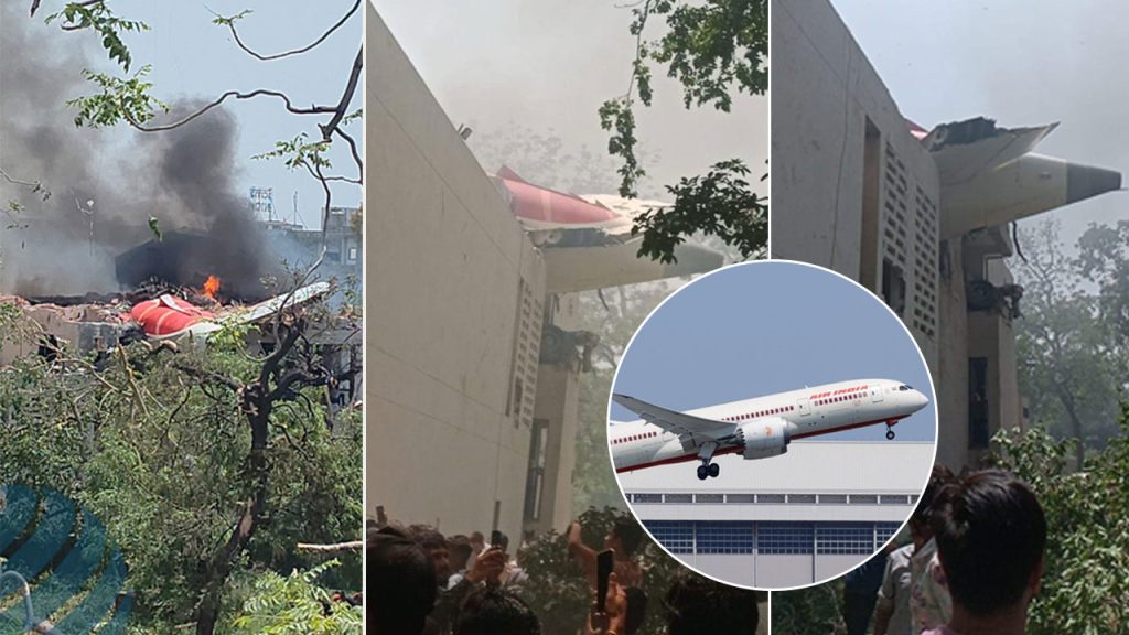 ভারতের আহমেদাবাদে দুই শতাধিক যাত্রী নিয়ে উড়োজাহাজ বিধ্বস্ত