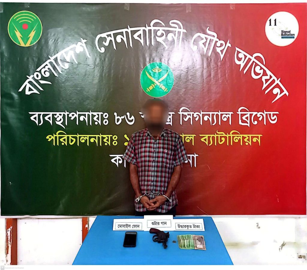 মিরপুরে যৌথ অভিযানে অবৈধ অস্ত্রসহ এক ব্যক্তি গ্রেফতার