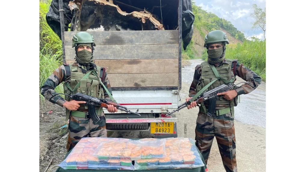 মিজোরামে আসাম রাইফেলের অভিযানে প্রায় ১০ কোটি টাকার হেরোইন জব্দ