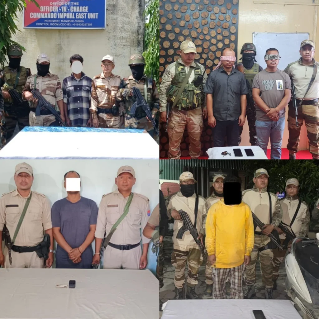 মণিপুরে তিন নিষিদ্ধ সশস্ত্র সংগঠনের ৪ সদস্যসহ ৫ জন গ্রেপ্তার, বিপুল অস্ত্র ও বিস্ফোরক উদ্ধার