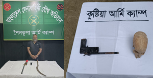 মাগুরা, ঝিনাইদহ ও কুষ্টিয়ায় সেনাবাহিনীর অভিযানে অবৈধ অস্ত্র উদ্ধার, গ্রেফতার ৪