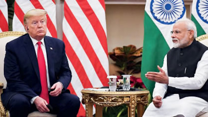 চুক্তি না হলে ভারতের রপ্তানিতে ২৫% শুল্কের হুঁশিয়ারি ট্রাম্পের