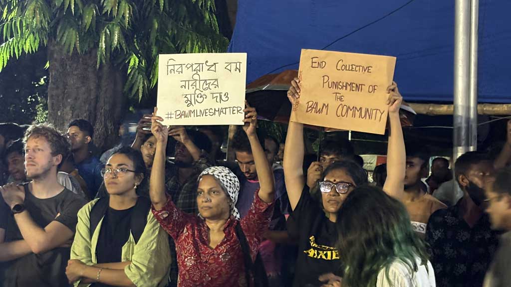 বান্দরবানে গ্রেপ্তার কেএনএফের নারী সন্ত্রাসীদের মুক্তি দাবি, মানবাধিকার না অপরাধের পক্ষপাত?