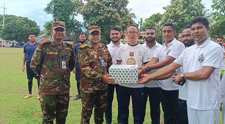 সেনাবাহিনীর উদ্যোগে লংগদুতে ফুটবল একাডেমির উদ্বোধন, প্রীতি ম্যাচে সদর একাদশের জয়