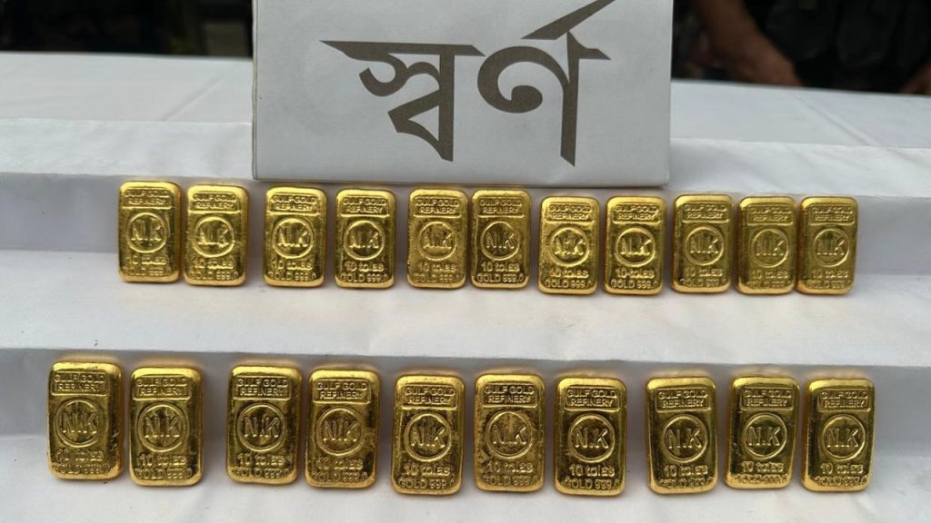 ভারতে পাচারকালে বিজিবির হাতে সাড়ে ৩ কোটি টাকার স্বর্ণসহ চোরাকারবারি আটক
