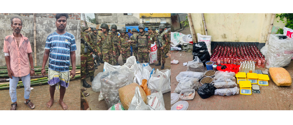 বগুড়ায় যৌথ অভিযানে দুই মাদক ব্যবসায়ী আটক, বিপুল পরিমাণ মাদকদ্রব্য উদ্ধার