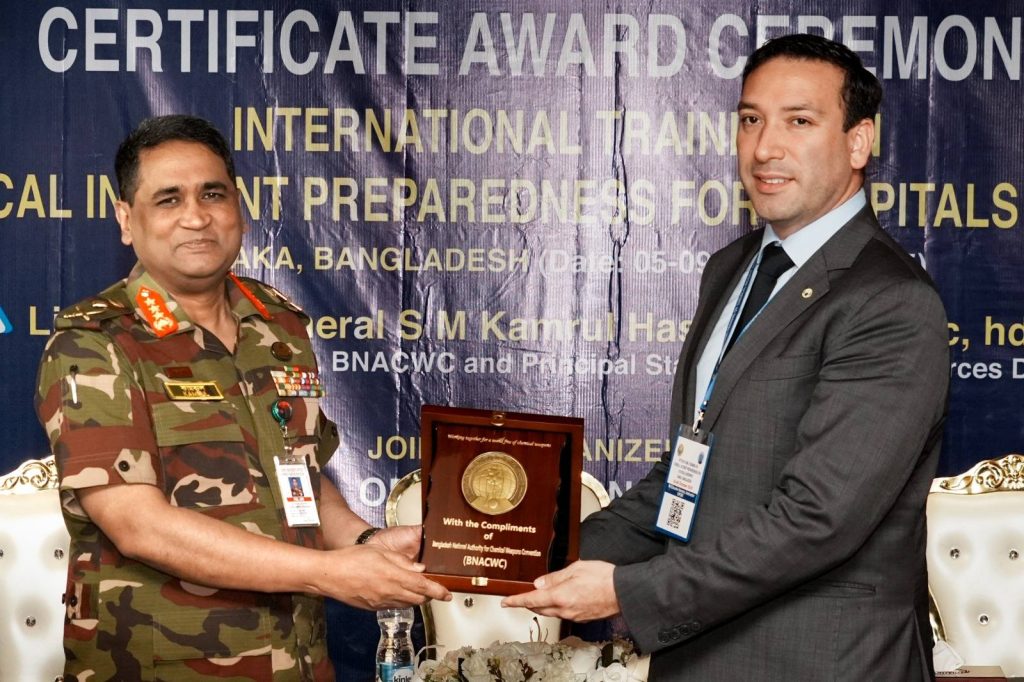 রাসায়নিক দুর্যোগে হাসপাতালসমূহের প্রস্তুতি বিষয়ক আন্তর্জাতিক প্রশিক্ষণ সমাপ্ত