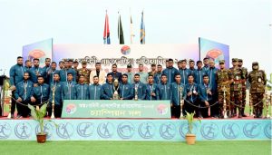 আন্তঃবাহিনী এ্যাথলেটিক্স প্রতিযোগিতা-২০২৫ এ চ্যাম্পিয়ন সেনাবাহিনী