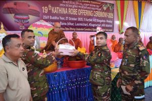 কুশি নগর বন বিহারে কঠিন চীবর দান উৎসবে আর্থিক সহযোগিতা প্রদান করল লক্ষীছড়ি জোন