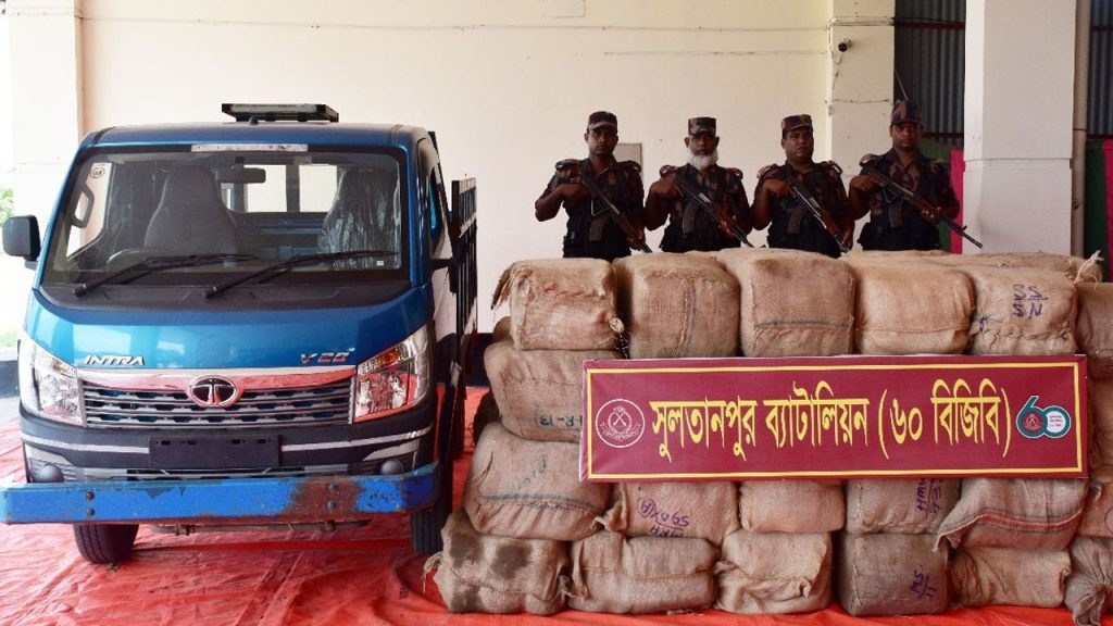 ৩ কোটি টাকার ভারতীয় শাড়িসহ পিকআপ জব্দ করল বিজিবি