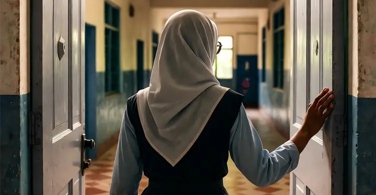 ভারতে হিজাব পরায় মুসলিম ছাত্রীকে ক্লাসে ঢুকতে বাধা, ফের বিতর্কের ঝড়