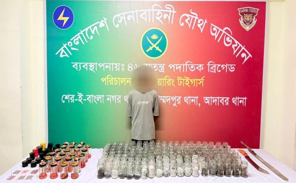 রাজধানীতে যৌথ অভিযান: ককটেল ও পেট্রল বোমা তৈরির সরঞ্জামসহ অপরাধী গ্রেফতার