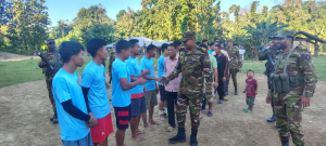বাঘাইছড়ির ভূয়াছড়িতে সেনাবাহিনীর ব্যতিক্রমী ফুটবল টুর্নামেন্টে উৎসবের আমেজ