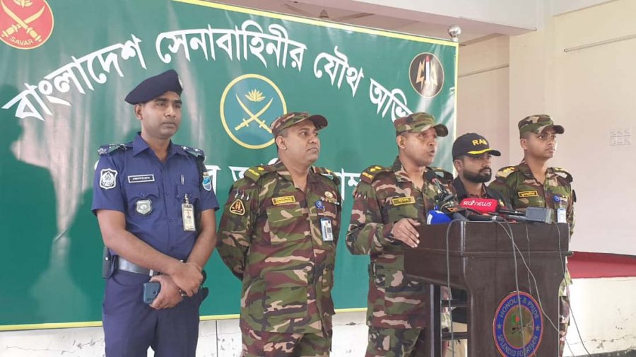 গাজীপুরে যৌথ বাহিনীর অভিযান নিয়ে অপপ্রচারের অভিযোগ সেনাবাহিনীর