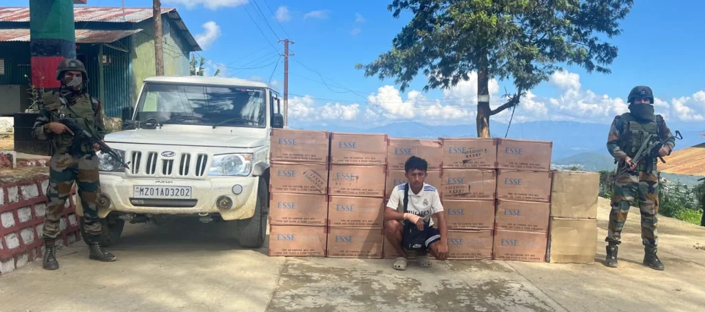 মিজোরামে বিপুল পরিমাণ বিদেশি সিগারেট জব্দ করল আসাম রাইফেলস