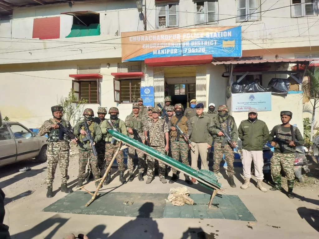মণিপুরে বড় ধরনের জঙ্গি দমন অভিযান: ৪০ কেজি বিস্ফোরকভর্তি লং-রেঞ্জ রকেট উদ্ধার