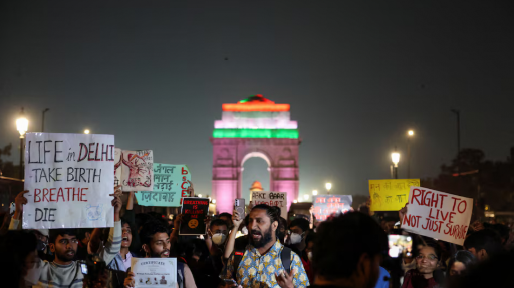 ভারতে বায়ুদূষণ-বিরোধী বিক্ষোভে বহু মানুষ গ্রেফতার
