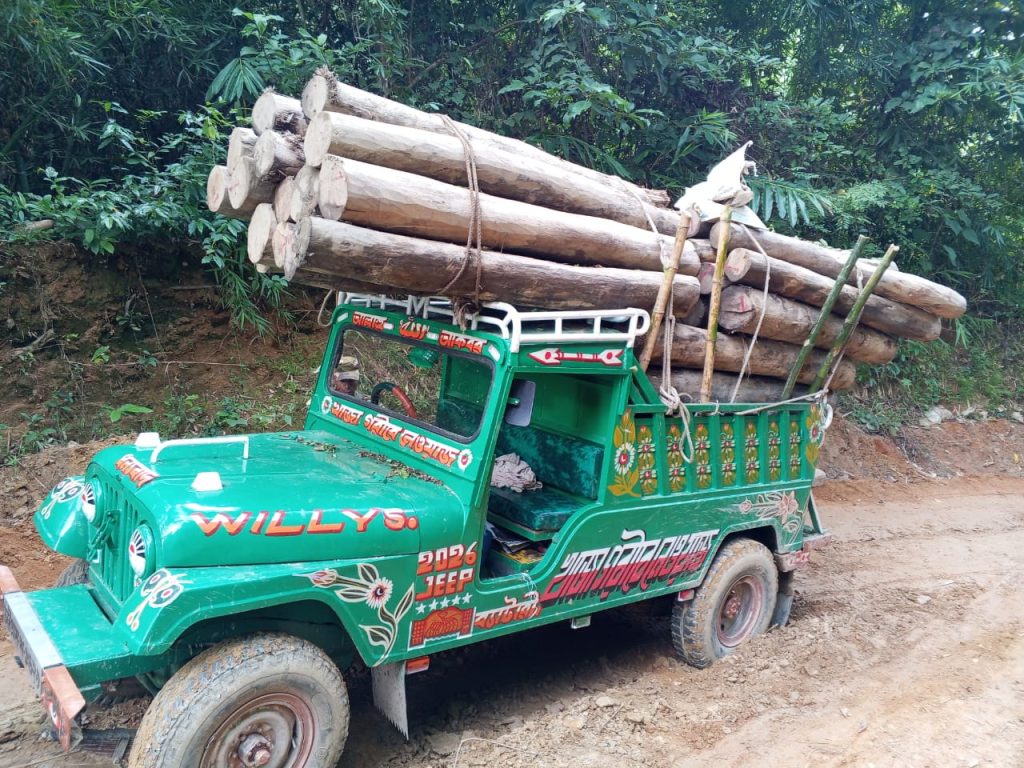 বর্মাছড়িমুখ এলাকায় ফের সেনা অভিযান: অবৈধভাবে পাচারকালে ৪ লক্ষ টাকার কাঠ উদ্ধার
