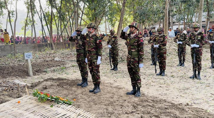 পারিবারিক কবরস্থানে চিরনিদ্রায় শায়িত হলেন সুদানে নিহত সৈনিক শামীম