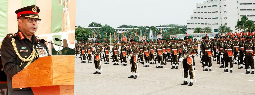 আধুনিক সমরাস্ত্রে সজ্জিত পেশাদার সেনাবাহিনী গড়ে তোলার প্রত্যয় সেনাপ্রধানের