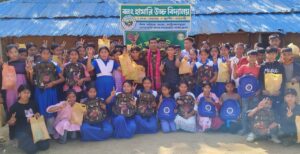 শিক্ষা ও সম্প্রীতির বার্তা নিয়ে বলং হামারি উচ্চ বিদ্যালয়ে সেনাবাহিনীর শিক্ষা সামগ্রী বিতরণ