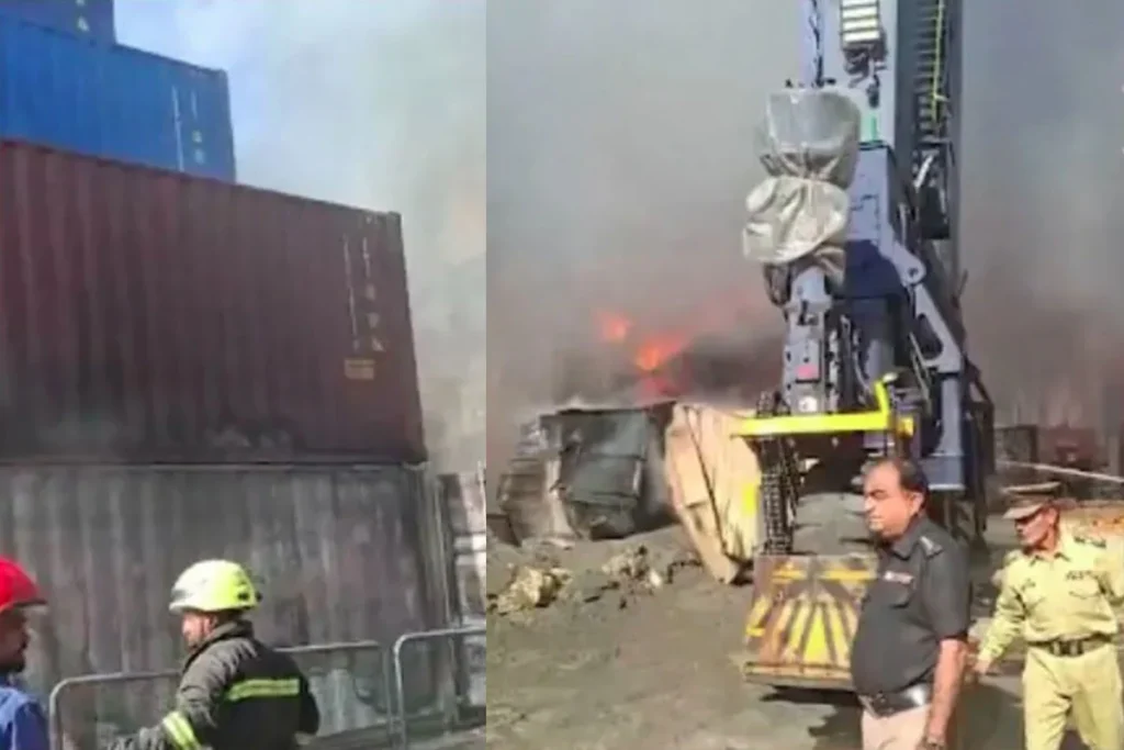 পাকিস্তানের করাচি বন্দরে ভয়াবহ অগ্নিকাণ্ড, ২০ কনটেইনার পুড়ে ছাই