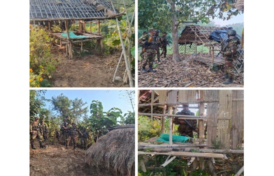 কাউখালির দুর্গম জঙ্গলে ইউপিডিএফে সন্ত্রাসীদের ঘাঁটি উচ্ছেদ, সেনাবাহিনীর অস্থায়ী বেইস ক্যাম্প স্থাপন