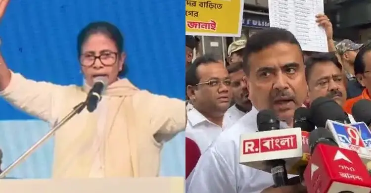 পশ্চিমবঙ্গে মমতার বিরুদ্ধে ১০০ কোটি রুপির মানহানি মামলা শুভেন্দুর