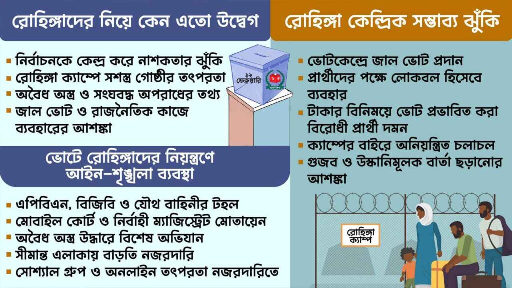 ভোটের নাশকতায় রোহিঙ্গাদের ব্যবহারের শঙ্কা, সতর্ক ইসি