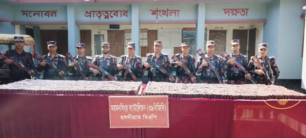 শেরপুর সীমান্তে বিজিবির অভিযানে ৩ কোটি টাকার 'টাপেন্টাডল' ট্যাবলেট জব্দ