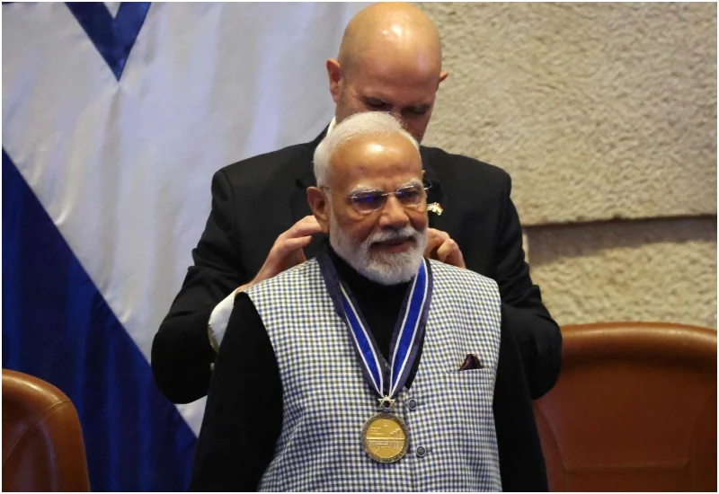 ইসরায়েলের পার্লামেন্টে সর্বোচ্চ সম্মানে ভূষিত নরেন্দ্র মোদি