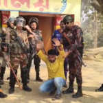 মাটিরাঙ্গায় আসন্ন নির্বাচন উপলক্ষে যৌথ বাহিনীর নির্বাচনী মহড়া অনুষ্ঠিত