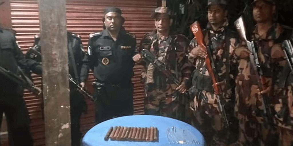 সিলেট সীমান্তে বিজিবি-র‍্যাবের যৌথ অভিযানঃ বিস্ফোরক পাওয়ার জেল ও ইলেকট্রিক ডেটনেটর উদ্ধার