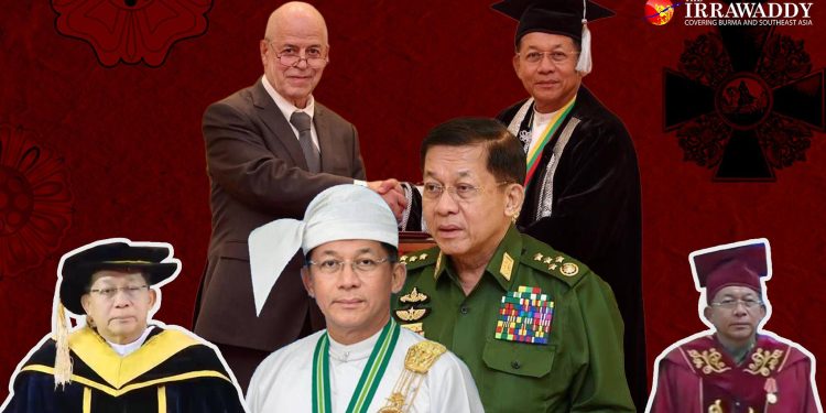 নিজেকেই সম্মাননা দিচ্ছেন মিন অং হ্লাইং, বিতর্কে মিয়ানমার জান্তা প্রধানের নতুন ডক্টরেট