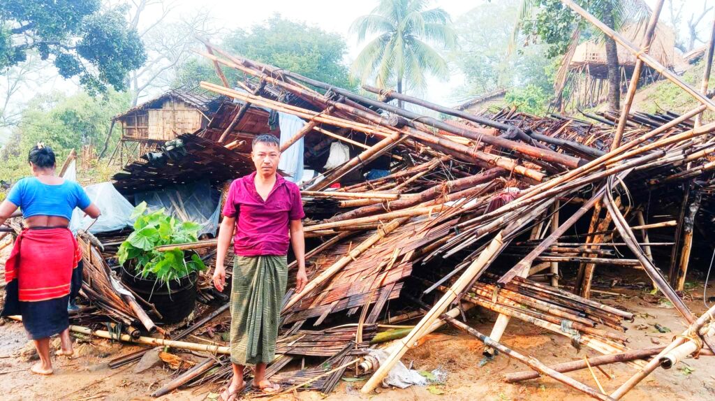 সাজেকে ফের কালবৈশাখীর তাণ্ডব, খোলা আকাশের নিচে ২৪ পরিবার