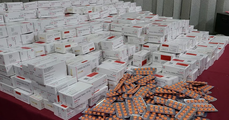 রাজশাহীতে বিজিবির অভিযানে ভারতীয় ট্যাপেন্টাডল ট্যাবলেট জব্দ